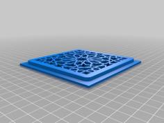 Moroccan Tile Planter Box With Lid 3D Printer Model