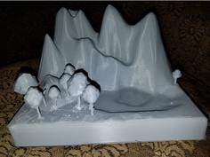 Mountain Water Falls 3D Printer Model