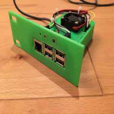 Raspberry Pi Rack Mount With Status Indicator LED And Power/shutdown Button At Front Panel 3D Printer Model