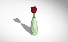 Rose In A Vase 3D Printer Model