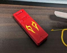 Mobile Stand Keychain (FF14 Viper Emblem) 3D Printer Model