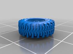 Gaslands Super Swamper Wheel+Tire 13mm 3D Printer Model