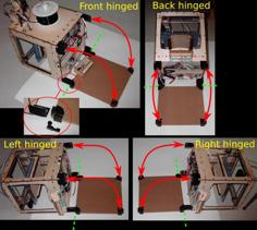 4-way Hinged Baseplate 3D Printer Model