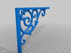 Cast Iron Vintage Shelf Bracket 3D Printer Model