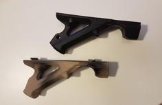 Angled Fore Grip Mlok AFG M-LOK Without Side Mounts 3D Printer Model