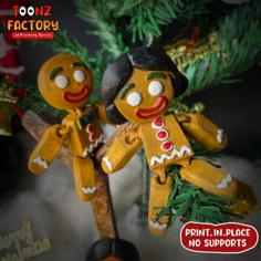 FLEXI CUTE GINGERBREAD COUPLES 3D Printer Model