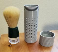 Travel Shave Brush Container 3D Printer Model