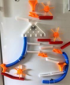 Magnetic (fridge) Marble Run 3D Printer Model