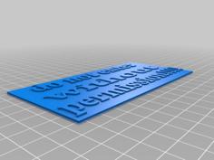 Sign 3D Printer Model