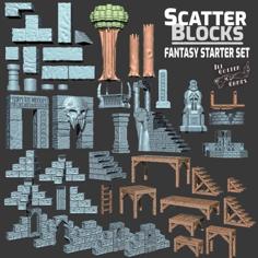 ScatterBlocks: Fantasy Starter Set 3D Printer Model