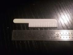 Mustache Comb 3D Printer Model