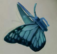 Hinged Butterfly Clip 3D Printer Model