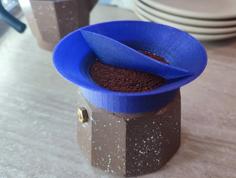 Moka Pot Funnel With Coffee Flattener 3D Printer Model