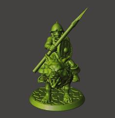 28mm – Orc / Goblin / Hobgoblin Wolf Rider Cavalry Squad Pt1 3D Printer Model