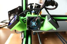 Triple Fan Shroud For Anet E10 3D Printer Model