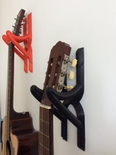 Wall Mounted Guitar Holder / Bracket – 3M Command Strips 3D Printer Model