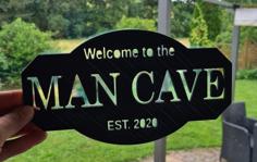 Man Cave Sign 3D Printer Model