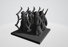 Sea Guard Archer Squad – Square 2 X 2 – Unofficial Warhammer 3D Printer Model