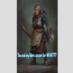 Helga Grandma Fighter – DnD 28mm Miniature 3D Printer Model