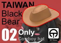 Taiwan Black_bear [Cowboy Hat] 3D Printer Model