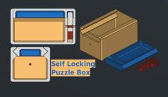 Self Locking Puzzle Box (Only 3 Pieces And No Suports) 3D Printer Model