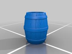 Wooden Barrel 3D Printer Model