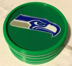 Seattle Seahawks Coaster 3D Printer Model