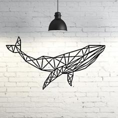 Whale Wall Sculpture 2D 3D Printer Model