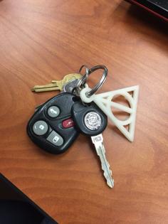 Deathly Hallows Keychain 3D Printer Model