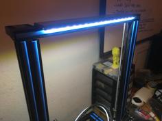 LED Light Bar Front & Back CR-10 / CR-10S (No Screws Needed) 3D Printer Model