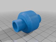 14mm Male To 14mm Male Adapter 3D Printer Model