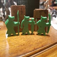 Canid Soldiers (Meeples) 3D Printer Model