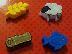 Kingdomino – The Court Resource Tokens 3D Printer Model