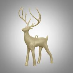 Reindeer Christmas Tree Ornament 3D Printer Model