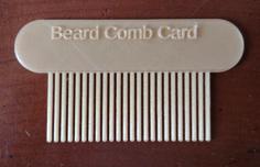 Beard Comb Card 3D Printer Model