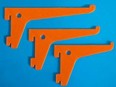 Shelf Bracket Set For Single Track Slot 3D Printer Model