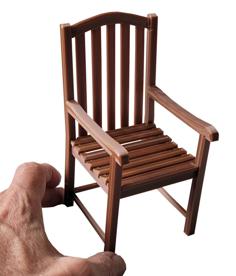 Realistic Wooden Chair 3D Printer Model