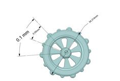 Bed Leveling Knob With Adjustment Marks 3D Printer Model