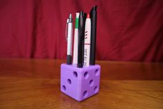 Pen Holder Dice 3D Printer Model