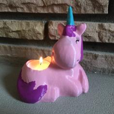 Unicorn Tea Light 3D Printer Model