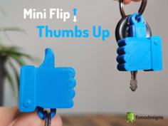 Mini Flip Thumbs Up Keychain 3D Printer Model