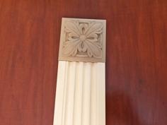 Victorian Rosette Block For Door And Window Trim 3D Printer Model