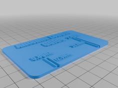 Credit Card Size Antenna Length Guide 3D Printer Model