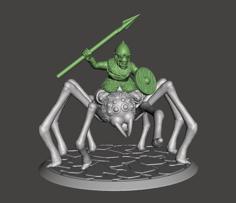 28mm – Orc / Goblin / Hobgoblin Riding Giant Spider 3D Printer Model