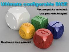 Ultimate Configurable Dice 3D Printer Model