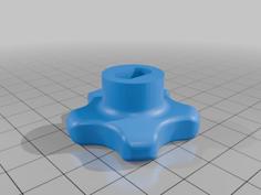 Bottle Jack Pressure Release Knob (12x7mm Spade Head) 3D Printer Model