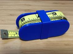 Fabric Tape Measure Holder (Rounded) 3D Printer Model