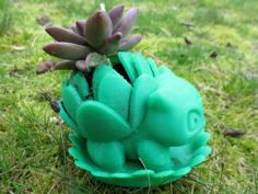 Blooming Bulbasaur Planter With Leaf Drainage Tray 3D Printer Model