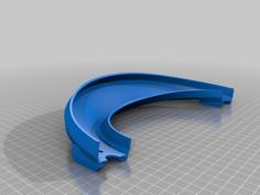 Hot Wheel Track 180 Deg Turn, 45 Deg Bank, 40mm Drop 3D Printer Model