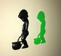 Replica Of The Vintage Soviet WC / Toilet / Bathroom Sign 3D Printer Model